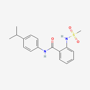 molecular formula C17H20N2O3S B3508439 N-(4-isopropylphenyl)-2-[(methylsulfonyl)amino]benzamide 