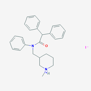 molecular formula C27H31IN2O B035085 2,2-Diphenyl-N-((1-methyl-3-piperidyl)methyl)acetanilide hydriodide CAS No. 101651-72-3