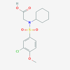 molecular formula C15H20ClNO5S B3508520 N-[(3-chloro-4-methoxyphenyl)sulfonyl]-N-cyclohexylglycine 