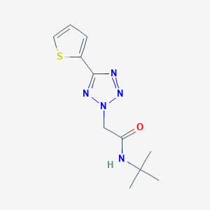 molecular formula C11H15N5OS B3508586 N-(tert-butyl)-2-[5-(2-thienyl)-2H-tetrazol-2-yl]acetamide 