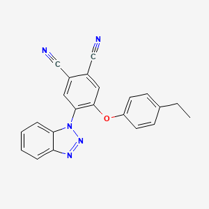molecular formula C22H15N5O B3508615 4-(1H-1,2,3-benzotriazol-1-yl)-5-(4-ethylphenoxy)phthalonitrile 