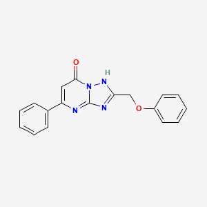 molecular formula C18H14N4O2 B3508627 2-(phenoxymethyl)-5-phenyl[1,2,4]triazolo[1,5-a]pyrimidin-7(4H)-one 