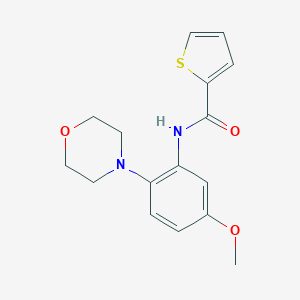 molecular formula C16H18N2O3S B350864 N-(5-methoxy-2-morpholin-4-ylphenyl)thiophene-2-carboxamide CAS No. 897548-33-3