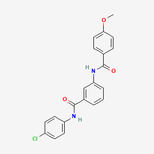 molecular formula C21H17ClN2O3 B3508673 N-(4-chlorophenyl)-3-[(4-methoxybenzoyl)amino]benzamide 