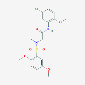 molecular formula C18H21ClN2O6S B3508703 N~1~-(5-chloro-2-methoxyphenyl)-N~2~-[(2,5-dimethoxyphenyl)sulfonyl]-N~2~-methylglycinamide 