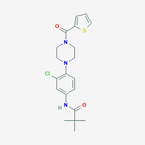 molecular formula C20H24ClN3O2S B350872 N-[3-chloro-4-[4-(thiophene-2-carbonyl)piperazin-1-yl]phenyl]-2,2-dimethylpropanamide CAS No. 876886-28-1