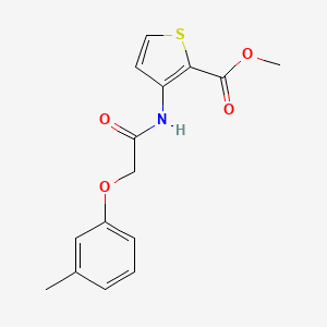 molecular formula C15H15NO4S B3508720 methyl 3-{[(3-methylphenoxy)acetyl]amino}-2-thiophenecarboxylate 