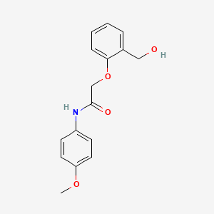 molecular formula C16H17NO4 B3508735 2-[2-(hydroxymethyl)phenoxy]-N-(4-methoxyphenyl)acetamide 