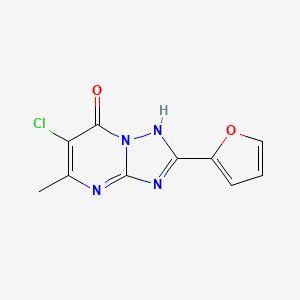 molecular formula C10H7ClN4O2 B3508738 6-chloro-2-(2-furyl)-5-methyl[1,2,4]triazolo[1,5-a]pyrimidin-7(4H)-one 