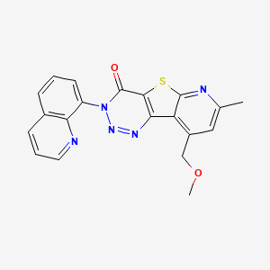 molecular formula C20H15N5O2S B3508756 9-(methoxymethyl)-7-methyl-3-quinolin-8-ylpyrido[3',2':4,5]thieno[3,2-d][1,2,3]triazin-4(3H)-one 