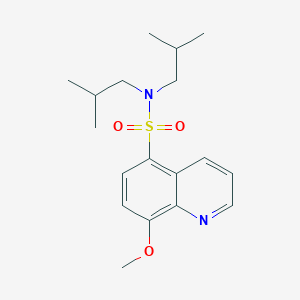 molecular formula C18H26N2O3S B3508791 N,N-diisobutyl-8-methoxyquinoline-5-sulfonamide 