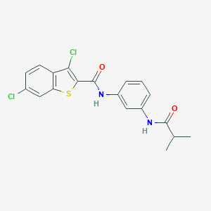 molecular formula C19H16Cl2N2O2S B350881 3,6-dichloro-N-[3-(isobutyrylamino)phenyl]-1-benzothiophene-2-carboxamide CAS No. 832687-44-2