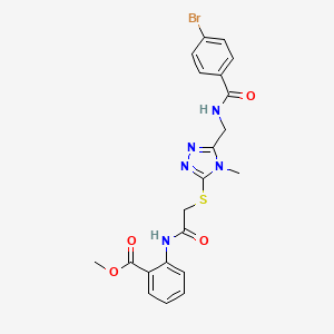 molecular formula C21H20BrN5O4S B3508854 methyl 2-({[(5-{[(4-bromobenzoyl)amino]methyl}-4-methyl-4H-1,2,4-triazol-3-yl)thio]acetyl}amino)benzoate 