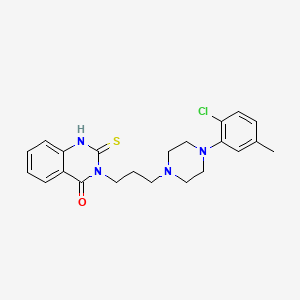 molecular formula C22H25ClN4OS B3508861 3-{3-[4-(2-chloro-5-methylphenyl)-1-piperazinyl]propyl}-2-thioxo-2,3-dihydro-4(1H)-quinazolinone 