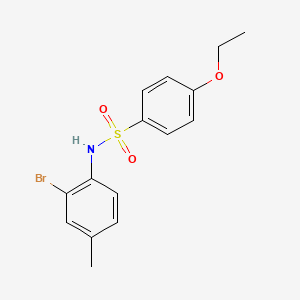 molecular formula C15H16BrNO3S B3508864 N-(2-bromo-4-methylphenyl)-4-ethoxybenzenesulfonamide 