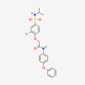 molecular formula C23H23ClN2O5S B3508884 2-{2-chloro-4-[(isopropylamino)sulfonyl]phenoxy}-N-(4-phenoxyphenyl)acetamide 