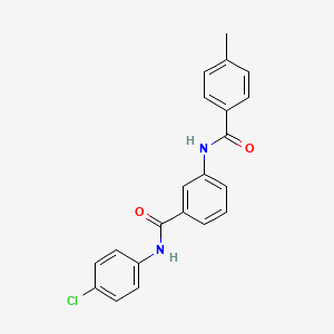 molecular formula C21H17ClN2O2 B3508896 N-(4-chlorophenyl)-3-[(4-methylbenzoyl)amino]benzamide 