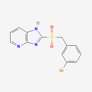 molecular formula C13H10BrN3O2S B3508921 2-[(3-bromobenzyl)sulfonyl]-3H-imidazo[4,5-b]pyridine 