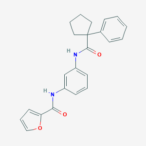 molecular formula C23H22N2O3 B350896 N-(3-{[(1-phenylcyclopentyl)carbonyl]amino}phenyl)-2-furamide CAS No. 908520-28-5