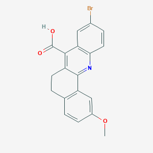 molecular formula C19H14BrNO3 B3508983 9-bromo-2-methoxy-5,6-dihydrobenzo[c]acridine-7-carboxylic acid 