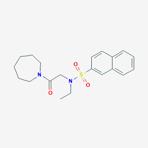 molecular formula C20H26N2O3S B3509045 N-[2-(azepan-1-yl)-2-oxoethyl]-N-ethylnaphthalene-2-sulfonamide 