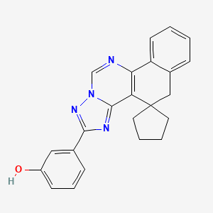 molecular formula C23H20N4O B3509076 3-(5H-spiro[benzo[h][1,2,4]triazolo[1,5-c]quinazoline-4,1'-cyclopentan]-2-yl)phenol 