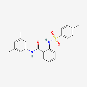 molecular formula C22H22N2O3S B3509091 N-(3,5-dimethylphenyl)-2-{[(4-methylphenyl)sulfonyl]amino}benzamide 