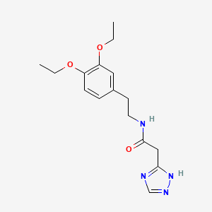 molecular formula C16H22N4O3 B3509101 N-[2-(3,4-diethoxyphenyl)ethyl]-2-(4H-1,2,4-triazol-3-yl)acetamide 