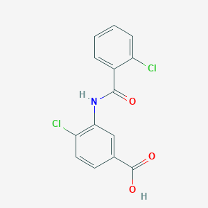 molecular formula C14H9Cl2NO3 B3509117 4-chloro-3-[(2-chlorobenzoyl)amino]benzoic acid 