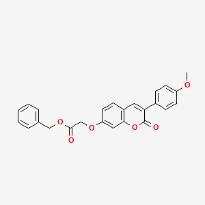 molecular formula C25H20O6 B3509133 benzyl 2-{[3-(4-methoxyphenyl)-2-oxo-2H-chromen-7-yl]oxy}acetate 