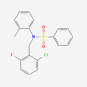 molecular formula C20H17ClFNO2S B3509141 N-(2-chloro-6-fluorobenzyl)-N-(2-methylphenyl)benzenesulfonamide 