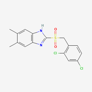 2-[(2,4-DICHLOROPHENYL)METHANESULFONYL]-5,6-DIMETHYL-1H-1,3-BENZODIAZOLE