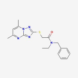 N-BENZYL-2-({5,7-DIMETHYL-[1,2,4]TRIAZOLO[1,5-A]PYRIMIDIN-2-YL}SULFANYL)-N-ETHYLACETAMIDE