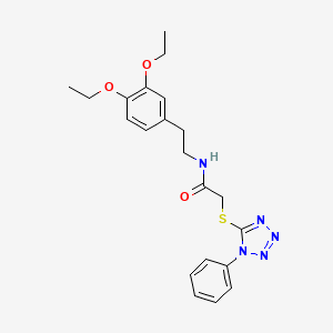 N-[2-(3,4-diethoxyphenyl)ethyl]-2-[(1-phenyl-1H-1,2,3,4-tetrazol-5-yl)sulfanyl]acetamide