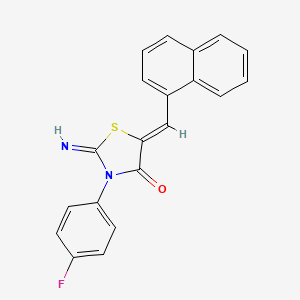 molecular formula C20H13FN2OS B3509220 (5Z)-3-(4-FLUOROPHENYL)-2-IMINO-5-[(NAPHTHALEN-1-YL)METHYLIDENE]-1,3-THIAZOLIDIN-4-ONE 