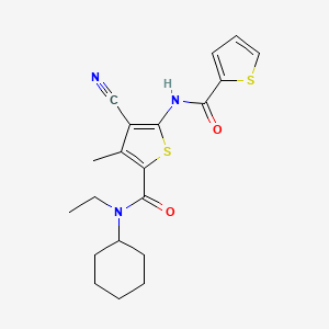 4-Cyano-N-cyclohexyl-N-ethyl-3-methyl-5-(thiophene-2-amido)thiophene-2-carboxamide