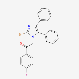 molecular formula C23H16BrFN2O B3509260 2-(2-BROMO-4,5-DIPHENYL-1H-IMIDAZOL-1-YL)-1-(4-FLUOROPHENYL)-1-ETHANONE 