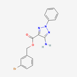 molecular formula C16H13BrN4O2 B3509303 (3-BROMOPHENYL)METHYL 5-AMINO-2-PHENYL-2H-1,2,3-TRIAZOLE-4-CARBOXYLATE 