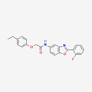 molecular formula C23H19FN2O3 B3509335 2-(4-ethylphenoxy)-N-[2-(2-fluorophenyl)-1,3-benzoxazol-5-yl]acetamide 