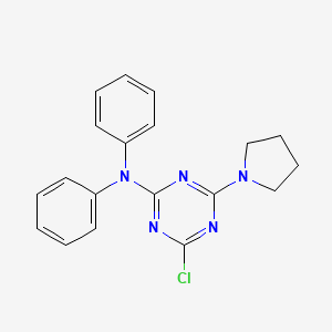 4-chloro-N,N-diphenyl-6-(pyrrolidin-1-yl)-1,3,5-triazin-2-amine