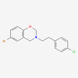 6-bromo-3-[2-(4-chlorophenyl)ethyl]-3,4-dihydro-2H-1,3-benzoxazine