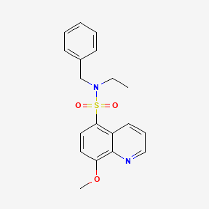 N-benzyl-N-ethyl-8-methoxyquinoline-5-sulfonamide