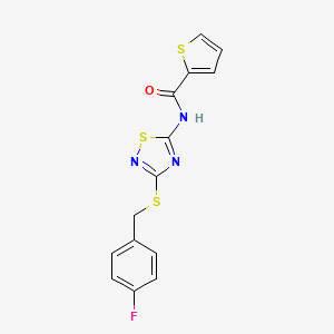 N-(3-{[(4-FLUOROPHENYL)METHYL]SULFANYL}-1,2,4-THIADIAZOL-5-YL)THIOPHENE-2-CARBOXAMIDE