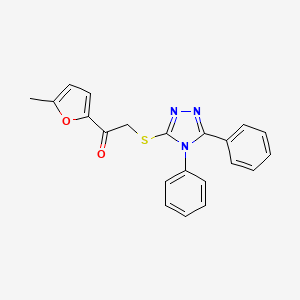 2-[(4,5-DIPHENYL-4H-1,2,4-TRIAZOL-3-YL)SULFANYL]-1-(5-METHYLFURAN-2-YL)ETHAN-1-ONE