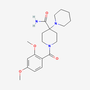 molecular formula C20H29N3O4 B3509427 1'-(2,4-DIMETHOXYBENZOYL)-[1,4'-BIPIPERIDINE]-4'-CARBOXAMIDE 