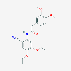 N-(2-cyano-4,5-diethoxyphenyl)-2-(3,4-dimethoxyphenyl)acetamide