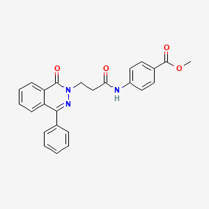 molecular formula C25H21N3O4 B3509435 METHYL 4-({3-[1-OXO-4-PHENYL-2(1H)-PHTHALAZINYL]PROPANOYL}AMINO)BENZOATE 