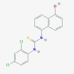 molecular formula C17H12Cl2N2OS B3509455 N-(2,4-dichlorophenyl)-N'-(5-hydroxy-1-naphthyl)thiourea 