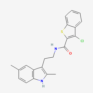 molecular formula C21H19ClN2OS B3509468 3-chloro-N-[2-(2,5-dimethyl-1H-indol-3-yl)ethyl]-1-benzothiophene-2-carboxamide 