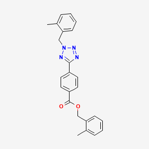 molecular formula C24H22N4O2 B3509473 (2-METHYLPHENYL)METHYL 4-{2-[(2-METHYLPHENYL)METHYL]-2H-1,2,3,4-TETRAZOL-5-YL}BENZOATE 